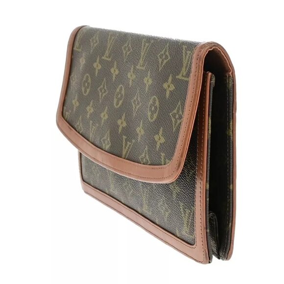 LOUIS VUITTON Pochette Dam GM Clutch Hand Bag Monogram Leather - Picture 16 of 16